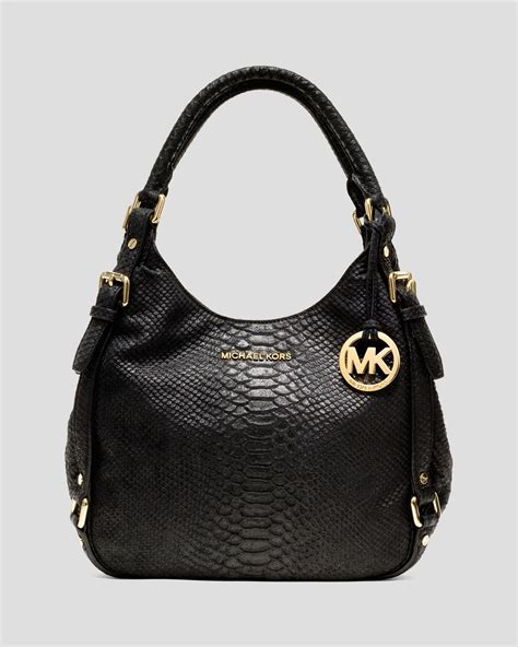 michael kors python handbag black